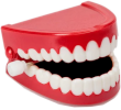 Byte-Me logo, a pair of wind-up chattering teeth!